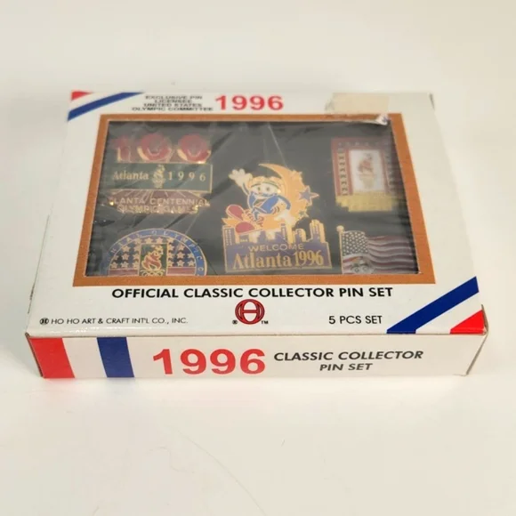 1996 Atlanta Olympics Official Collector 5 pin Set, Mint Condition, unopened